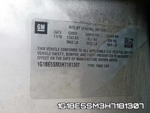 1G1BE5SM3H7181307 фото 2