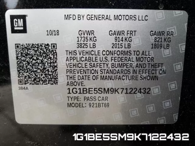 1G1BE5SM9K7122432 фото 2
