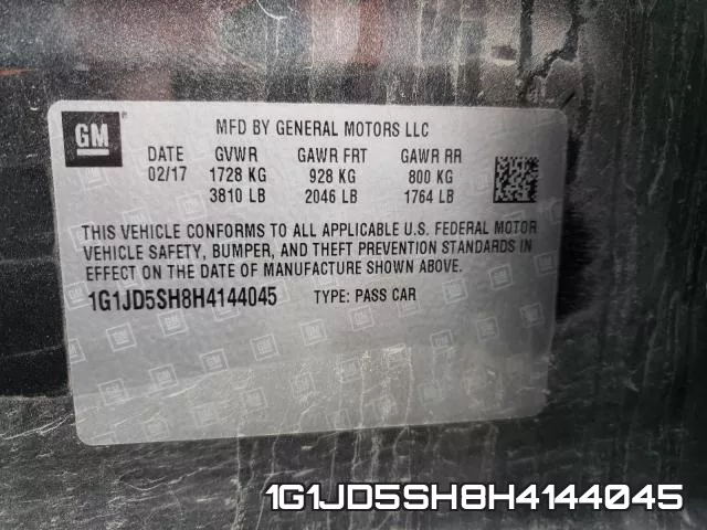 1G1JD5SH8H4144045 фото 2