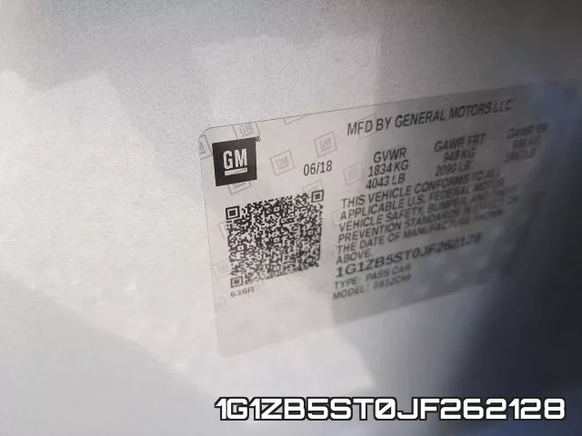 1G1ZB5ST0JF262128 фото 2