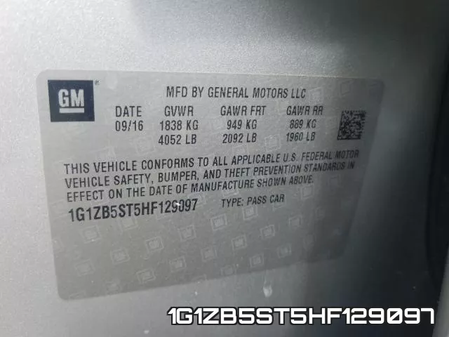 1G1ZB5ST5HF129097 фото 2