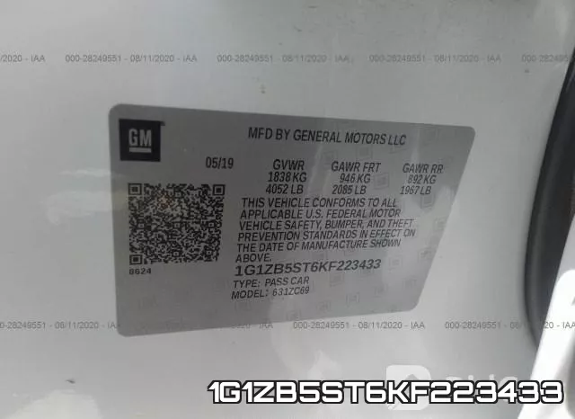 1G1ZB5ST6KF223433 фото 10