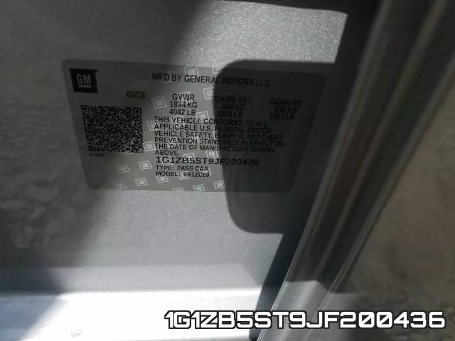1G1ZB5ST9JF200436 фото 2