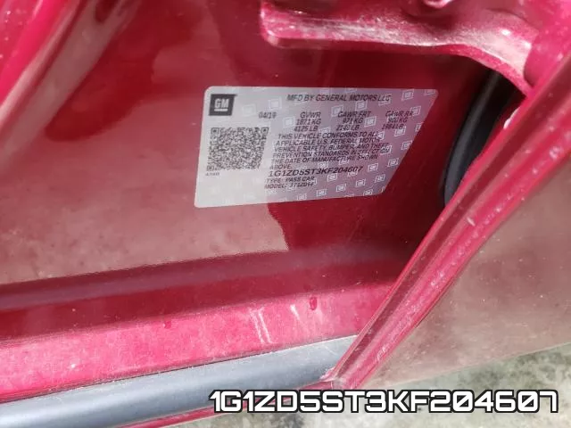 1G1ZD5ST3KF204607 фото 2