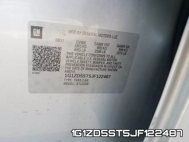 1G1ZD5ST5JF122487 фото 2
