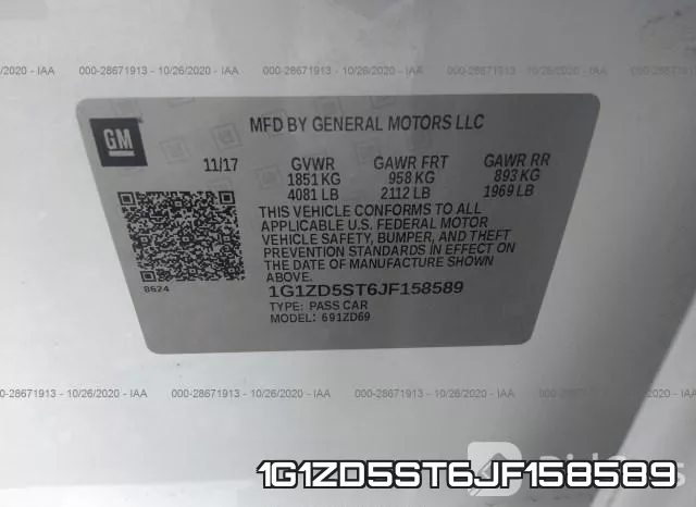 1G1ZD5ST6JF158589 фото 10