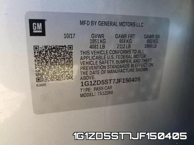 1G1ZD5ST7JF150405 фото 2