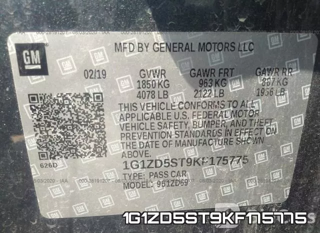 1G1ZD5ST9KF175775 фото 10