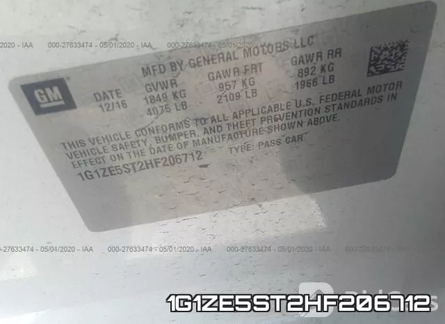 1G1ZE5ST2HF206712 фото 10