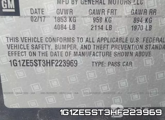 1G1ZE5ST3HF223969 фото 10