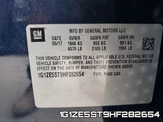 1G1ZE5ST9HF282654 фото 2