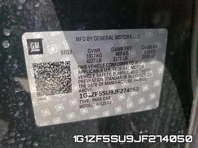 1G1ZF5SU9JF274050 фото 2