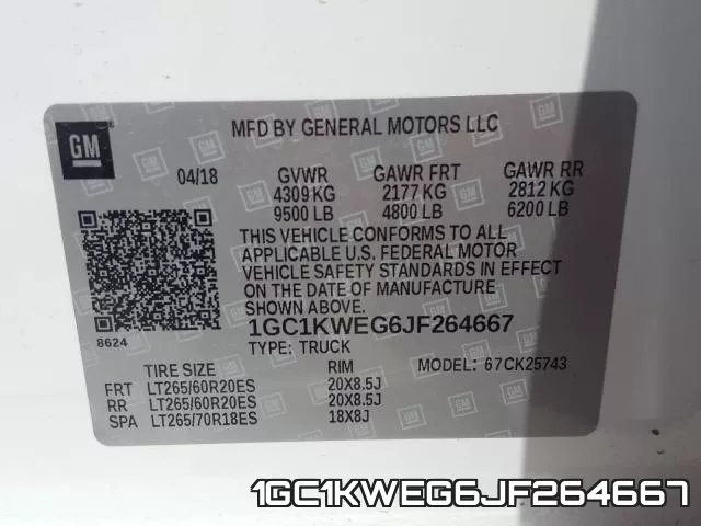 1GC1KWEG6JF264667 фото 2
