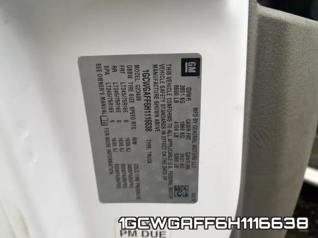 1GCWGAFF6H1116638 фото 2