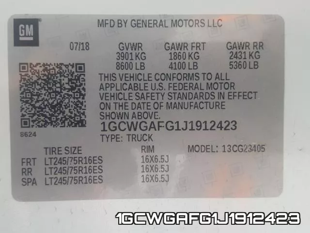 1GCWGAFG1J1912423 фото 2