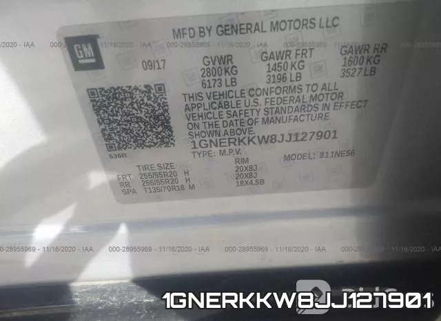 1GNERKKW8JJ127901 фото 10