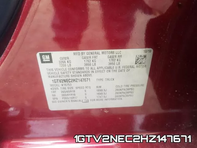 1GTV2NEC2HZ147671 фото 2