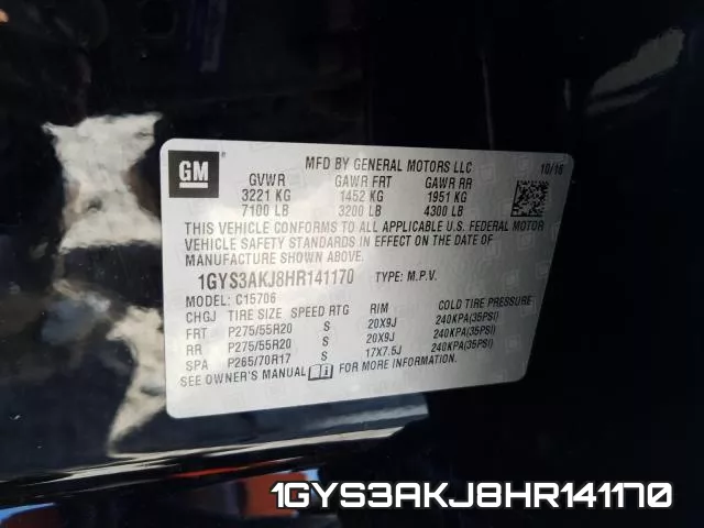 1GYS3AKJ8HR141170 фото 2