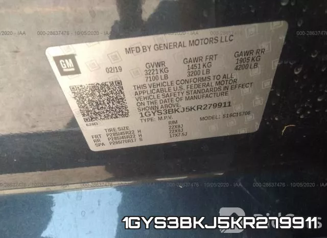 1GYS3BKJ5KR279911 фото 10