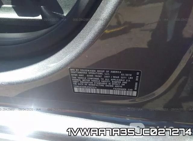 1VWAA7A35JC027274 фото 10