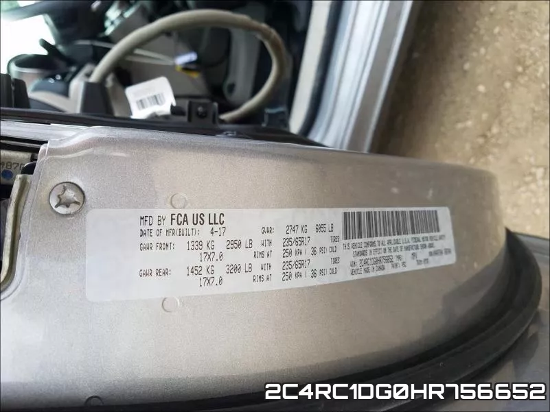2C4RC1DG0HR756652 фото 2