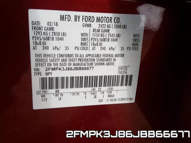 2FMPK3J86JBB66677 фото 2