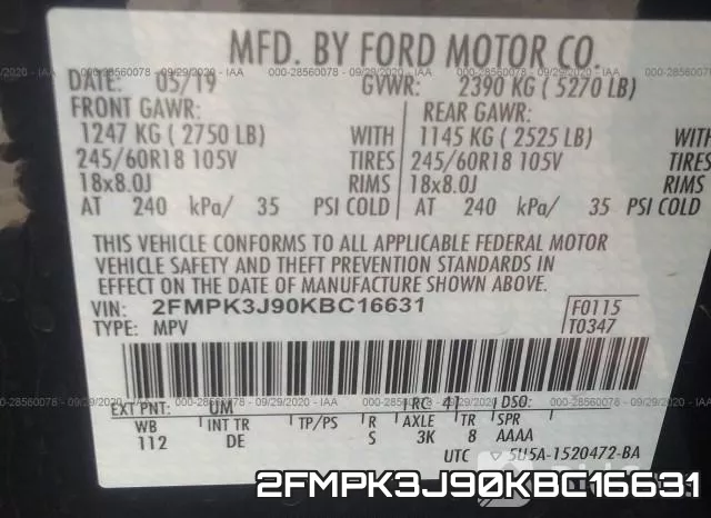 2FMPK3J90KBC16631 фото 10