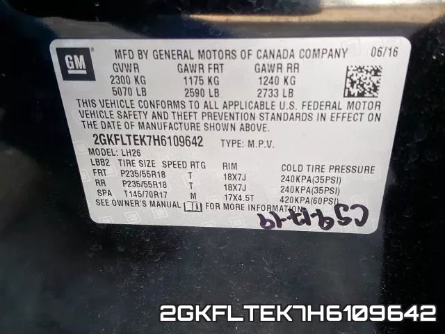 2GKFLTEK7H6109642 фото 2