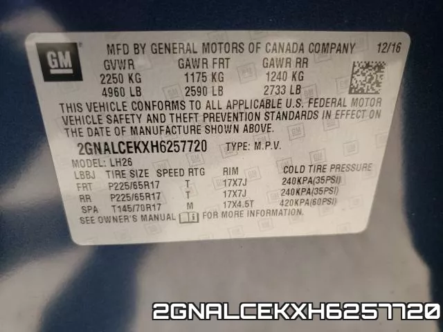 2GNALCEKXH6257720 фото 2