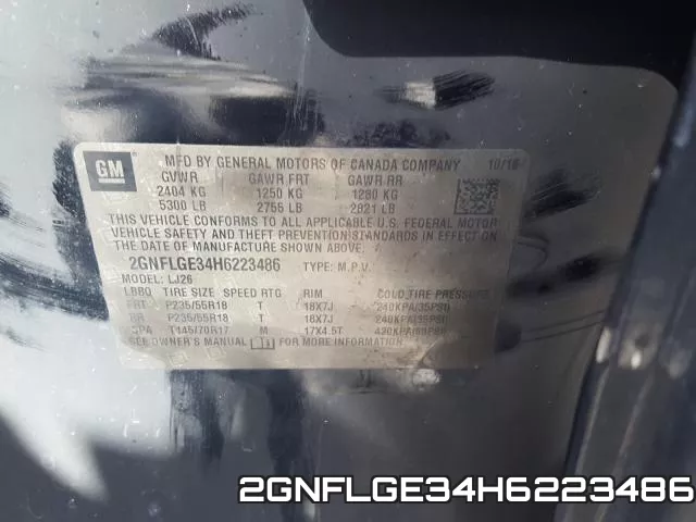2GNFLGE34H6223486 фото 2