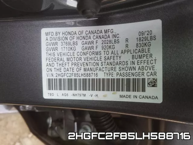 2HGFC2F85LH588716 фото 2