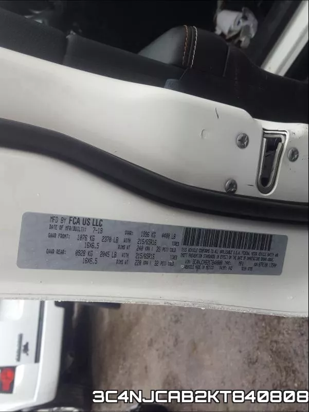 3C4NJCAB2KT840808 фото 2