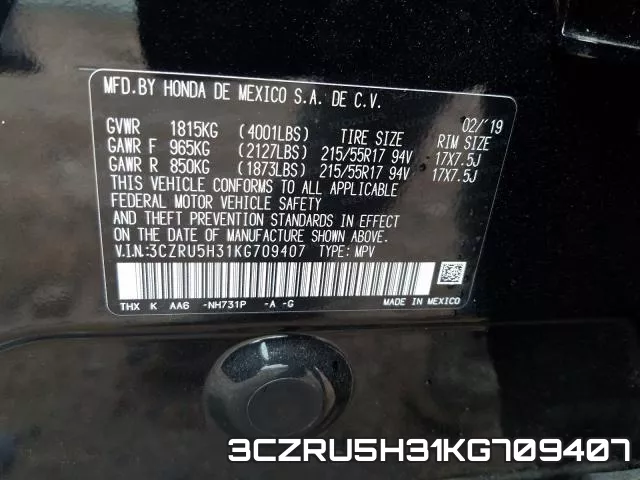 3CZRU5H31KG709407 фото 2