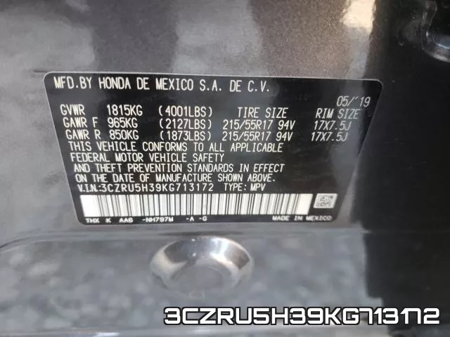 3CZRU5H39KG713172 фото 2