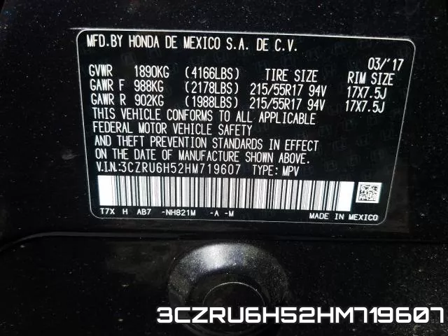 3CZRU6H52HM719607 фото 2