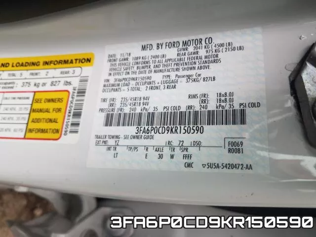 3FA6P0CD9KR150590 фото 2