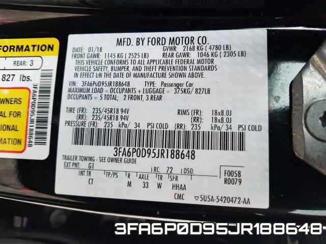 3FA6P0D95JR188648 фото 2