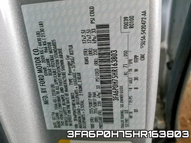 3FA6P0H75HR163803 фото 2