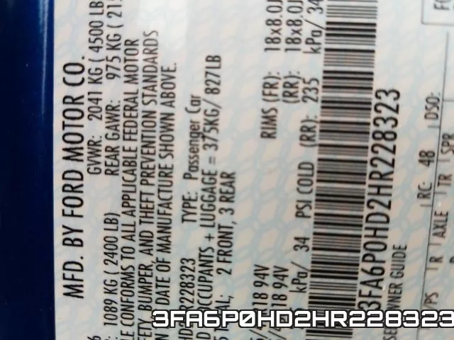 3FA6P0HD2HR228323 фото 2