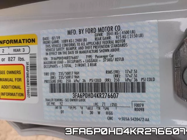 3FA6P0HD4KR276607 фото 2