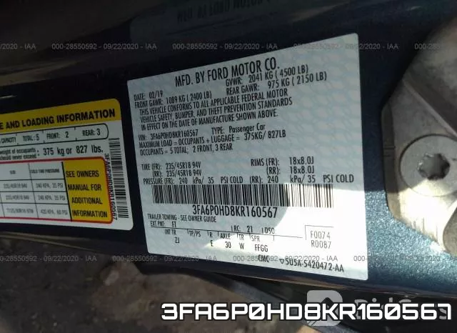 3FA6P0HD8KR160567 фото 10