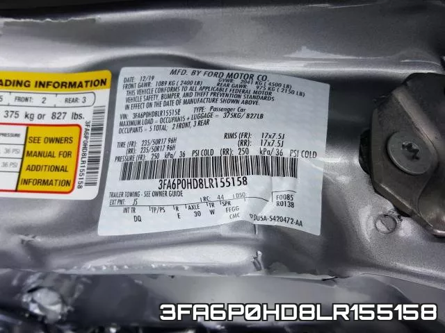 3FA6P0HD8LR155158 фото 2