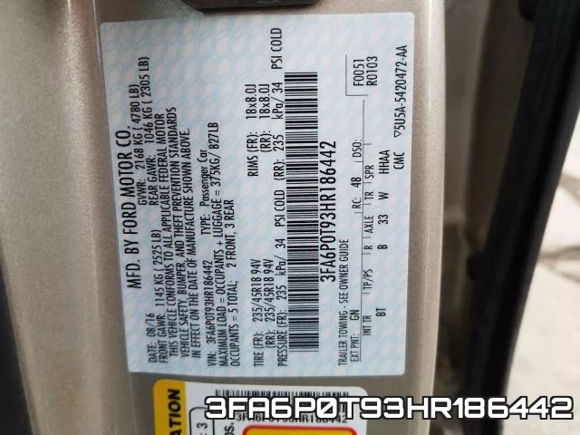 3FA6P0T93HR186442 фото 2