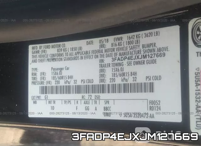 3FADP4EJXJM127669 фото 10