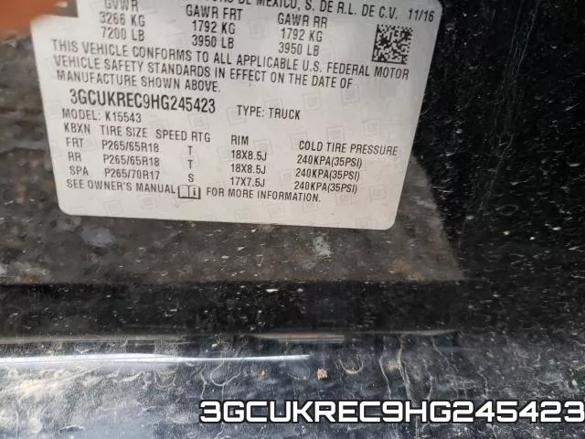 3GCUKREC9HG245423 фото 2