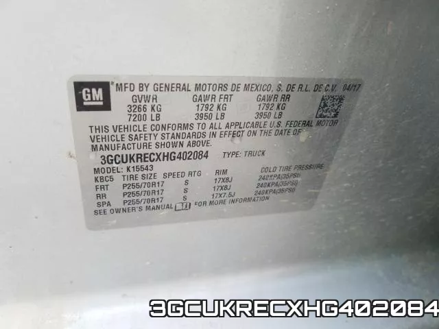 3GCUKRECXHG402084 фото 2