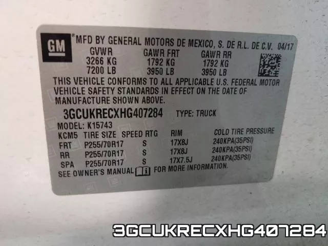 3GCUKRECXHG407284 фото 2