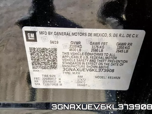 3GNAXUEV6KL373908 фото 2