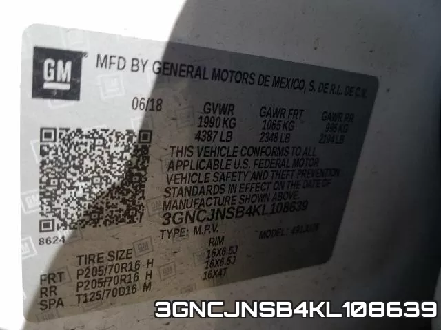 3GNCJNSB4KL108639 фото 2