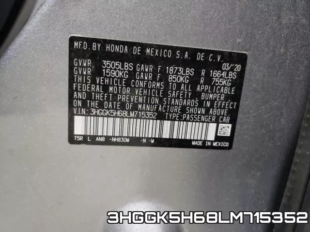 3HGGK5H68LM715352 фото 2